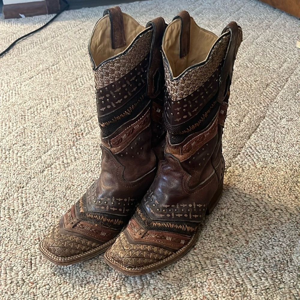 Corral square toe cowgirl boots
